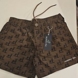 Properly Tied Mallard Shorts Brown Kids Shorts